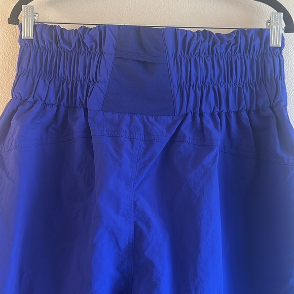 Zenana Windbreaker Smocked Pant Size XL Blue High Waist Pull On Front Pockets - Picture 7 of 13